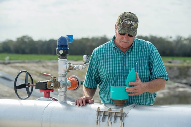 Farmer Checking Water Pump